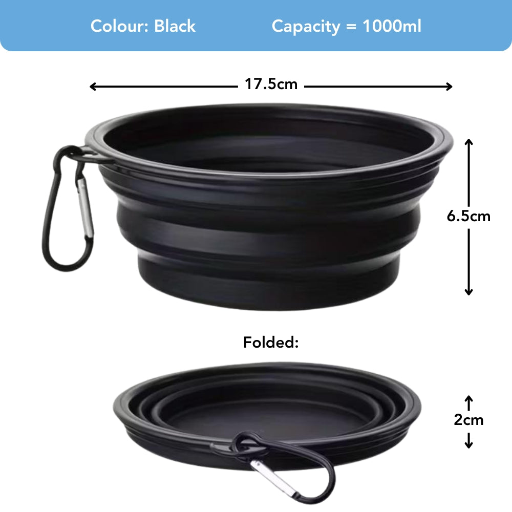 1000ml Collapsible Dog Bowl