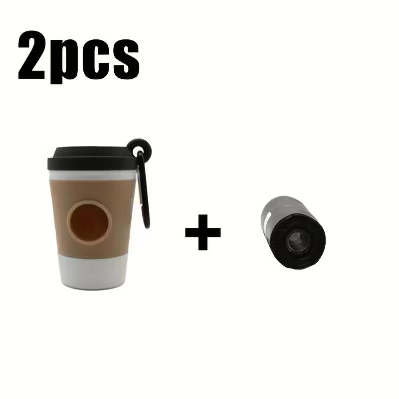 Portable Coffee Mug-Shaped Dog Poop Bag Dispenser