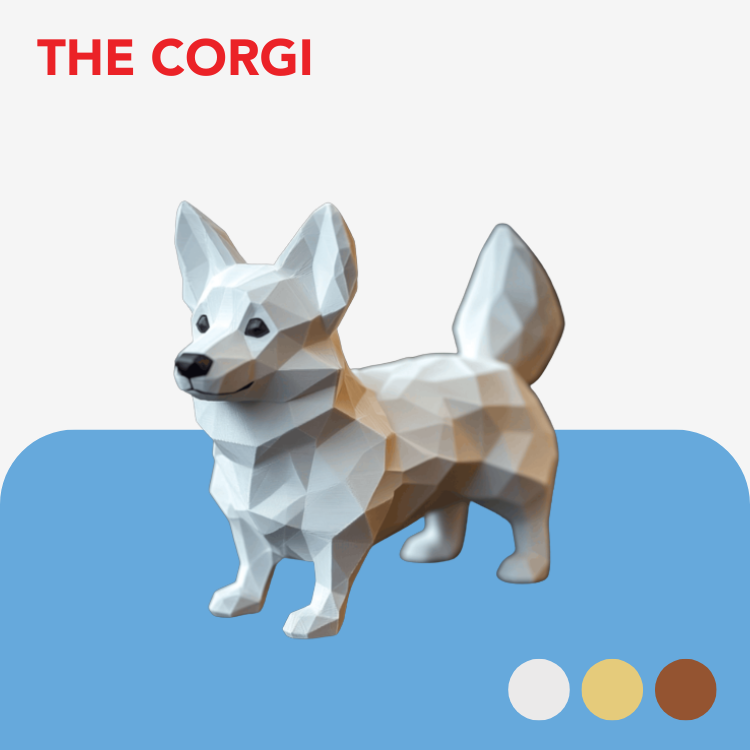 Low Poly Dog Breed Keyring / Keychain