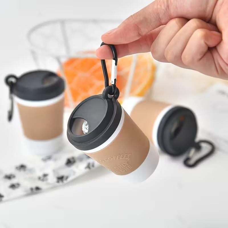 Portable Coffee Mug-Shaped Dog Poop Bag Dispenser