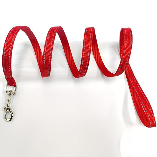 Reflective Dog Leash with Padded Comfort Handle – Red (120cm)
