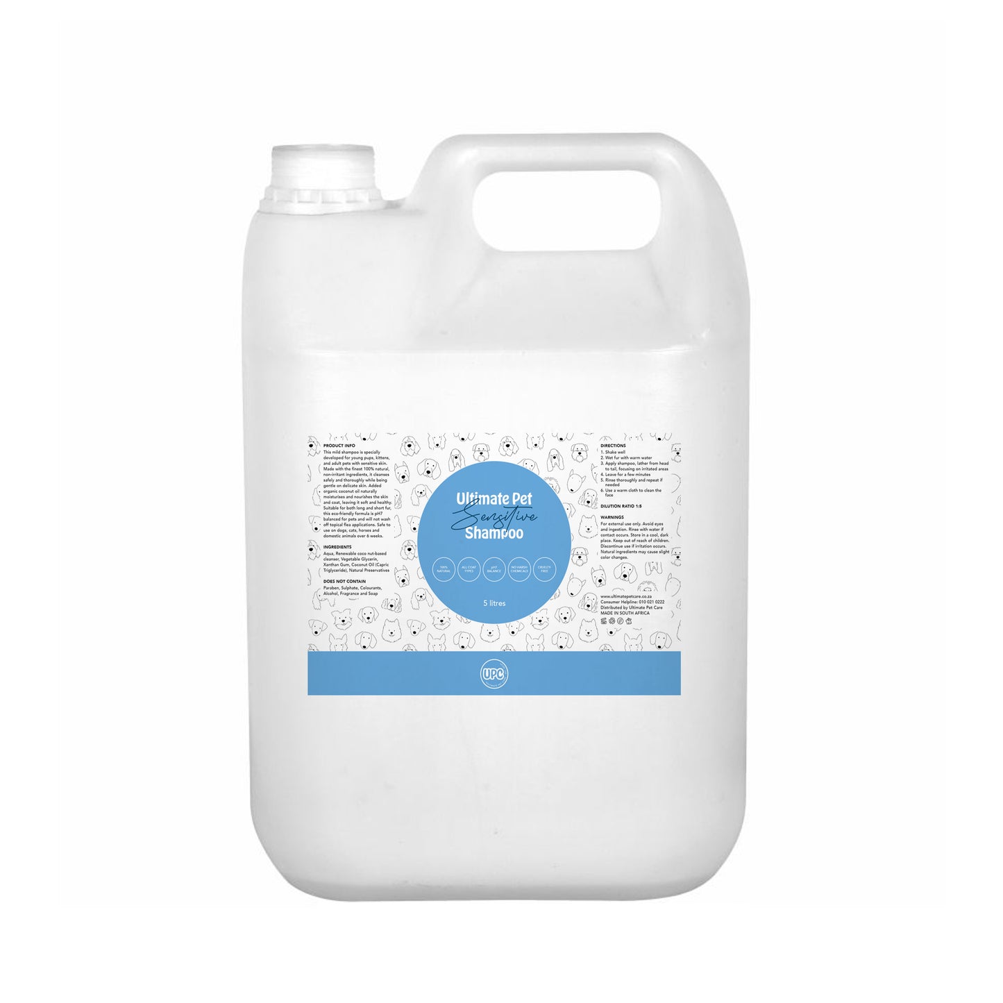 Ultimate Pet Sensitive Shampoo 5l